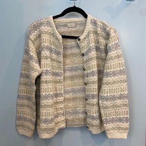 Coquette Alps Cream Green and Blue Cardigan